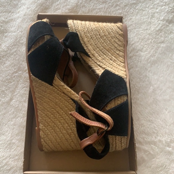Eric Michael Katherine suede espadrille wedges, 38 - Picture 2 of 9